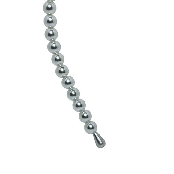 Pair Of Dressy Headbands - Gold Tone Cuban Chain and Faux Pearl (5568) - Picture 6 of 10